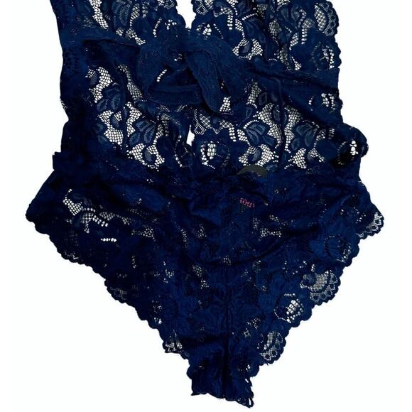 Adome Woman’s NAVY Blue Sheer Babydoll Lace Teddy. Blue not Black NWT Size XL - Picture 10 of 13